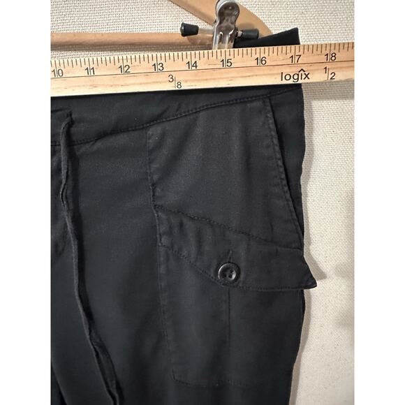 Torrid Premium Sz 14 Black Tie Waist Pants Ankle Capri Drawstring Joggers Casual - Picture 7 of 11